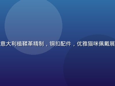 喵绅士手工皮革猫颈圈——意大利植鞣革精制，铜扣配件，优雅猫咪佩戴展示，精品猫咪配饰绅士美学